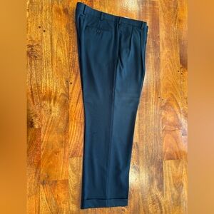 MENS BROOKS BROTHERS NAVY DRESS PANTS 40Wx30L W CUFFS